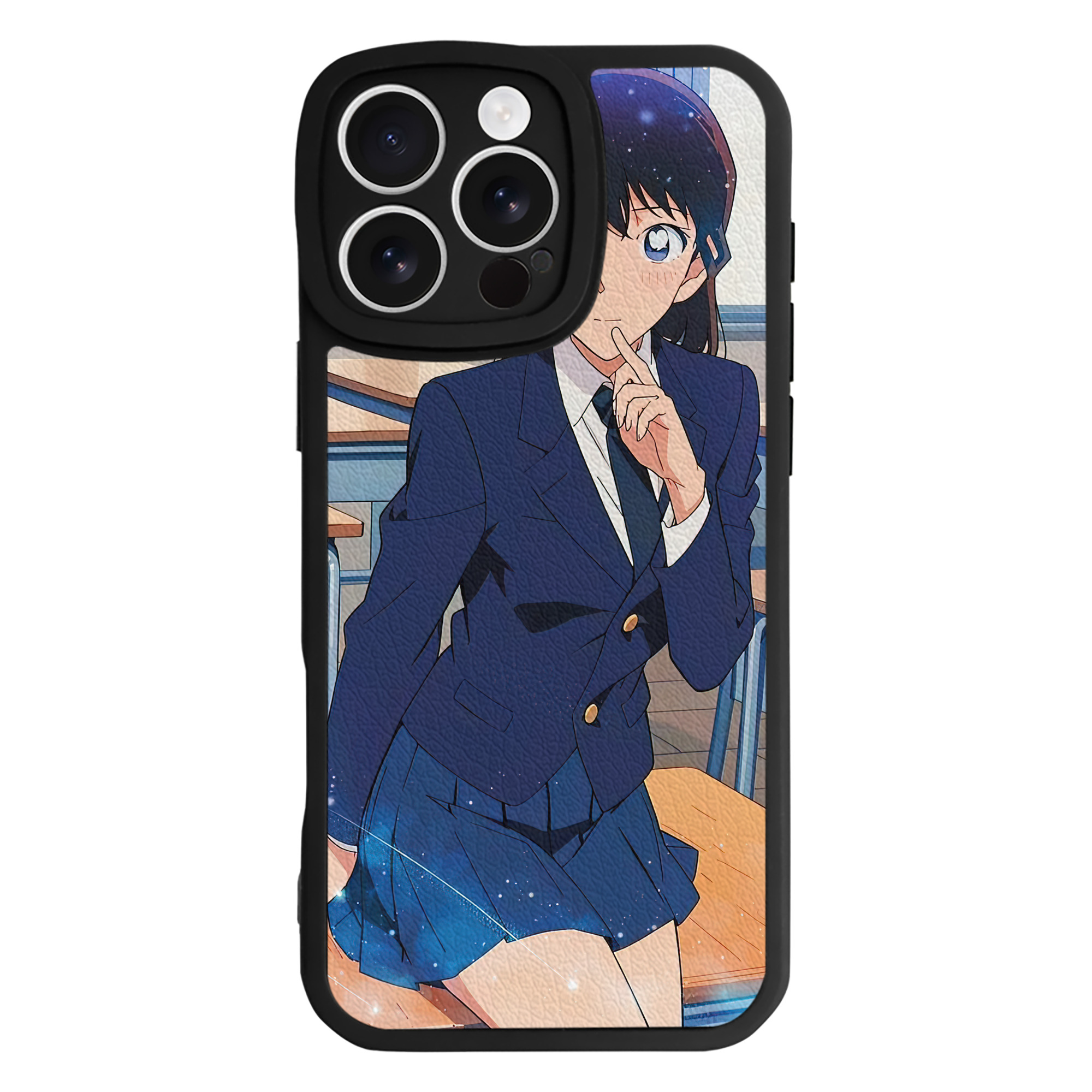 （画像用） 名探偵コナン Detective Conan 【iPhone 16シリーズ対応】シリコンスマホケース（レザー調） 材質：シリコン